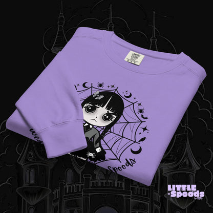 Wednesday-inspired Purple Little Spoods Sweatshirt
