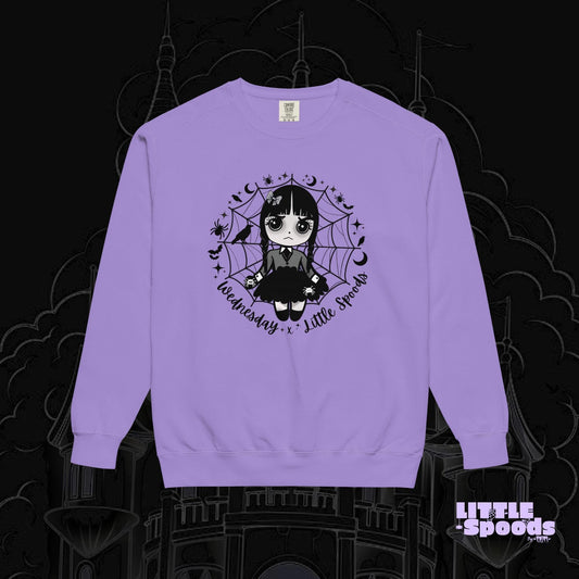 Wednesday-inspired Purple Little Spoods Sweatshirt