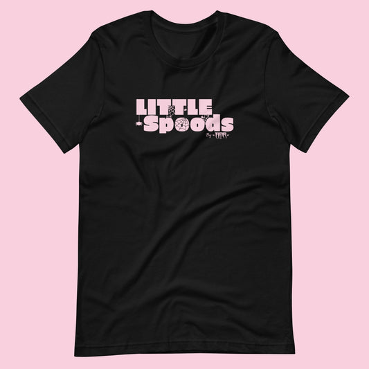 Little Spoods pink logo t-shirt