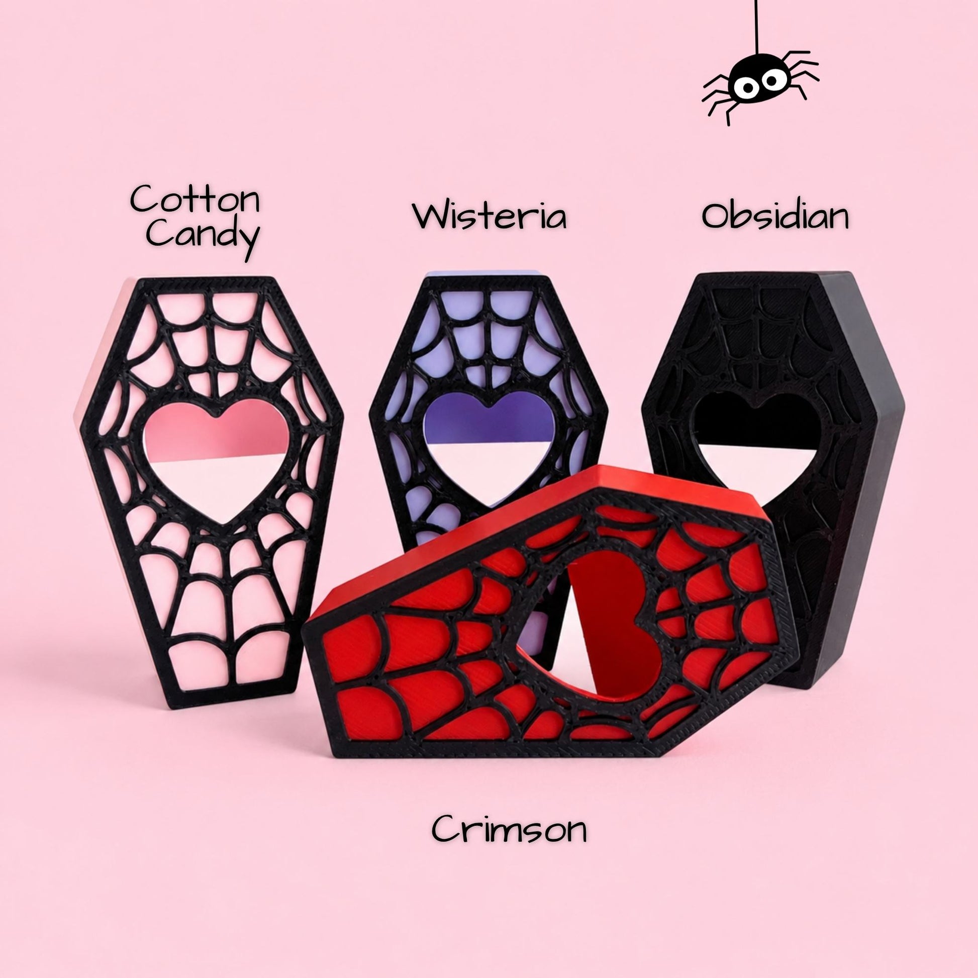 Magnetic coffin hide for jumping spiders available in multiple colors