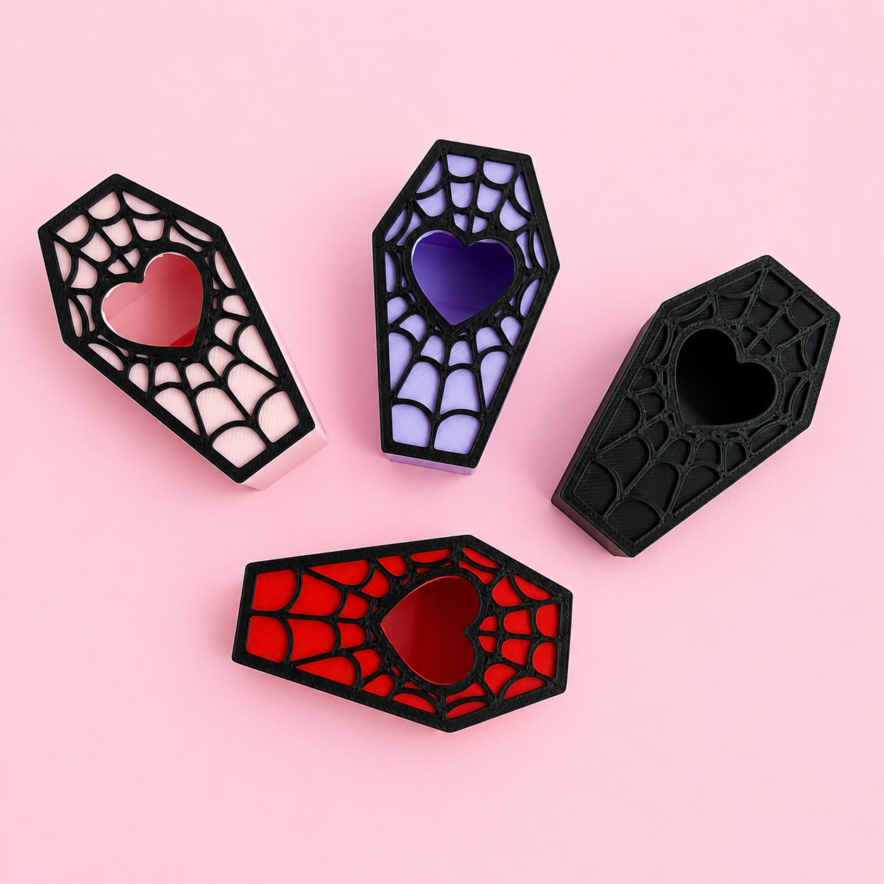 Spiderweb front frame color options for magnetic coffin jumping spider hide