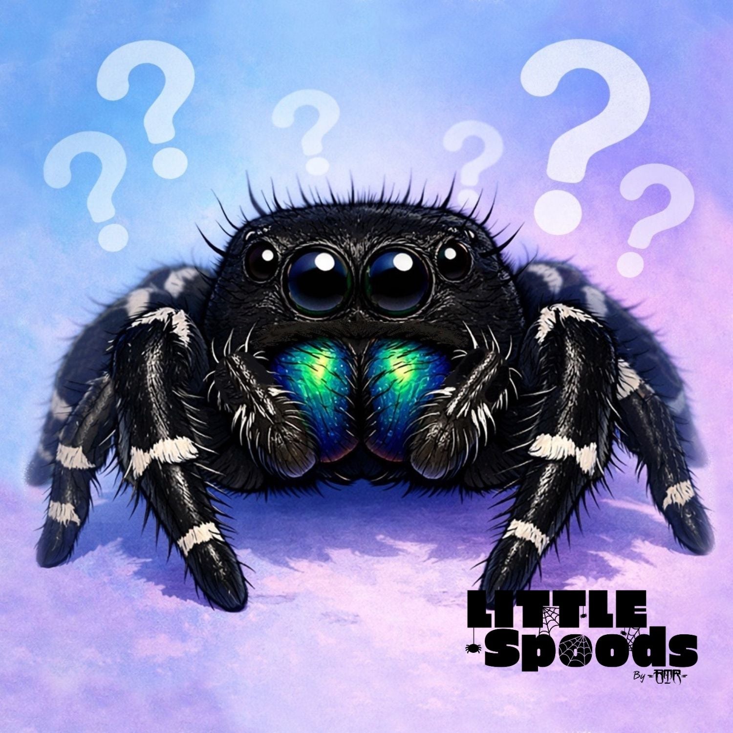Mystery regal jumping spider male illustration – example spider